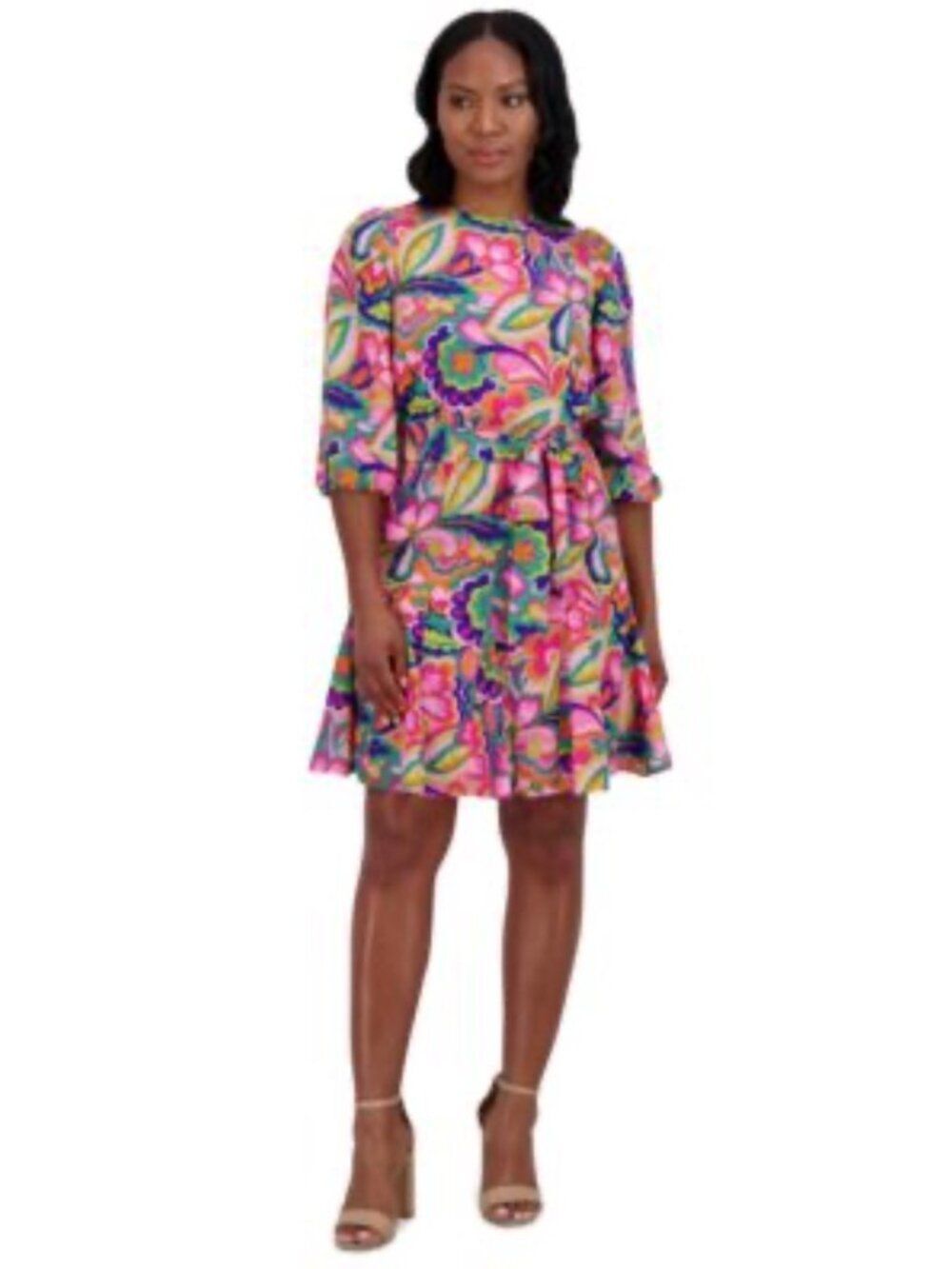 Jessica Howard Women’s Floral Print Fit & Flare Dress Size 8P